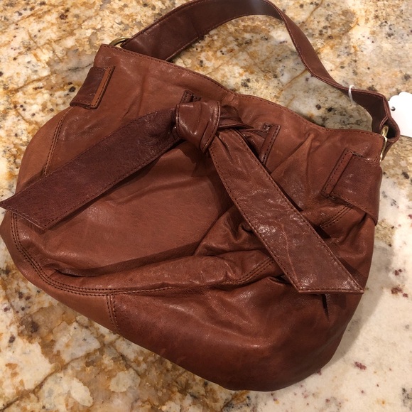 Kooba Handbags - Kooba cognac brown mini-medium leather purse (P2)